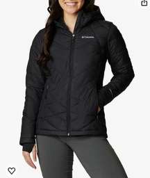 Columbia Women's Heavenly Jacket Coat Black Down Omniheat small Parka