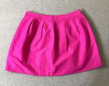 Annie Griffin Womens Skort Size 6 Silk Pink Barbiecore Skirt Built In Shorts