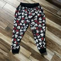 Disney Mickey and Minnie faded black sweatpants