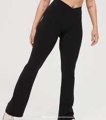 High Waisted Crossover Flare Legging