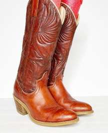 Vintage Dingo Leather Cowgirl Western Heeled Boots Size 5.5 Women’s