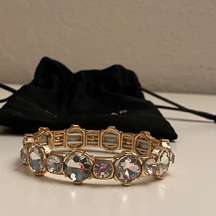 NWOT gold and rhinestone Baublebar bracelet