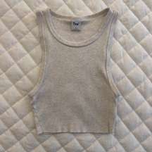 TNA Cropped Cream Tank Top