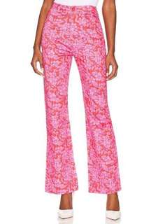 ROLLA'S Ivy Mod Floral Bootcut Jeans High Rise SMALL Hippie Barbie Pink NEW