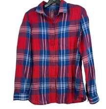 Kuhl Women’s Red Blue Plaid Flannel Button Front Shirt Size‎ Medium