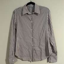 Loro Piana Made in Italy vintage stripe button down shirt collared