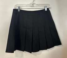 Black Pleated Mini Skirt