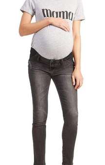 Ingrid & Isabel Elastic Inset Panel Maternity Skinny Jeans - /Black