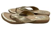 Born Concept Women's B.O.C. Gold Zita Flip Flops toe post Size 8