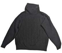 Vtg 1980s Richard & Co Black Cable Knit Angora Lambswool Turtleneck Sweater XS