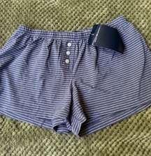 Blue White Striped shorts