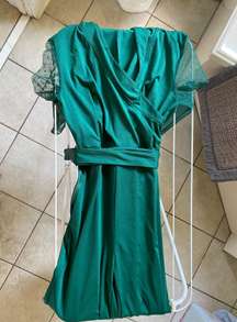 Green Long Sleeve Jumpsuit