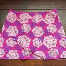 Tranquility by Colorado Blue/Pink/White Floral Tennis Skirt