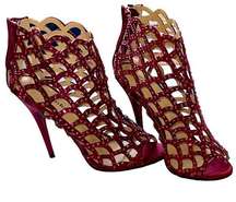 Zigi, Soho Duren cranberry red glittered bootie heels women’s size 7.5.