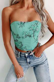 Aqua Corset Top