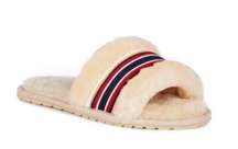 Emu Australia Cream Striped Wrenlette Slipper Sandals Size 11