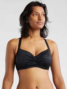 Title Nine Pele Black Underwire Support Strappy Bikini Swim Top 34DD 34 DD