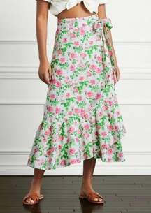 Hill House The Mirabel Skirt in Pink Roses Size XS NWT