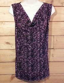 Coldwater Creek | Purple Cowl Neck Stretchy Tank M