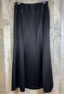 Alex Evenings Size 14 Long Black Maxi Skirt with Stretch Waistband W/Zipper