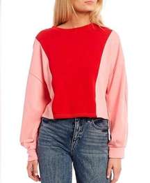 🆕 Circus NY Cropped Crewneck Puff Sleeve Sweatshirt