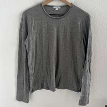 Standard James Perse Gray Wool Blend Long Sleeve Shirt Top 3 / Medium