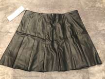 Black Faux Leather Mini Skirt