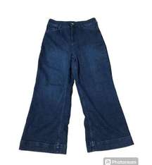 Pilcro The Skipper High Rise Crop Wide Leg Blue Jeans 30