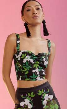 Devi Bonded Tank - Green/White Floral