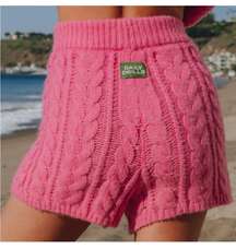 Pink Knit Shorts