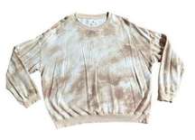 Lou & Grey Tie Dye Hombre Sweatshirt Tan White Size XL