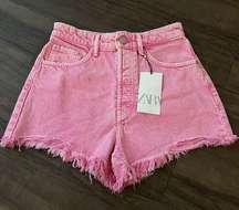 SALE‼️ NWT ZARA PINK DENIM SHORTS