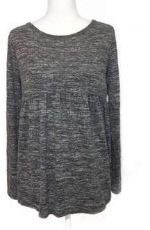 NWOT Maternity Dark Heather Gray Soft Pleated Top