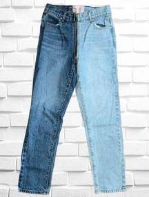 Revice Women’s Size 26 Yin Yang Crops Tokyo Wash Two Tone Zip Around Denim Jeans