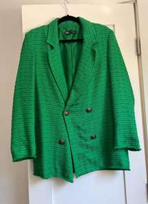 Green Tweed Blazer