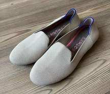 Rothy's The Loafer Linen Double Stitch Knit Fabric Slip On Flats Shoes