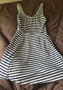 Navy and White striped dress