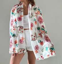 Floral- Embroidered shawl Scarf