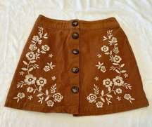 MI AMI VINTAGE EMBROIDERED MINI SKIRT