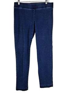 Pure J Jill Women Jeans Sz Small Blue Pull On Pants 33x28 Ankle Mid Rise Stretch