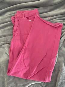 Pink Straight Leg Jeans