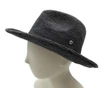 Flora Bella Raffia Hat Fedora Blue Gray Straw Sun Hat