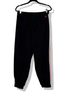 Tommy Hilfiger Sport women's black cotton blend side stripe sweatpant joggers