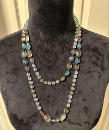 American Eagle Long Acrylic Beaded Necklace