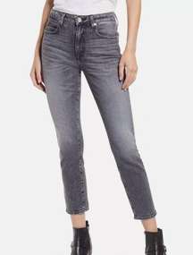 SLVRLAKE Lou Lou Slim Straight Jean In River Moon Grey Wash Size 26