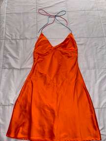 White Fox Mini Orange Dress