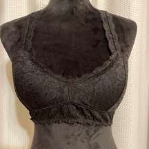 Wishlist black lace racerback bralette size medium