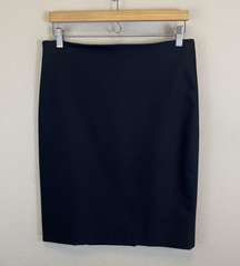 THE ROW Satin Trim Classic Pencil Skirt Black Size 8