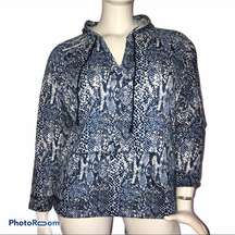 Cathy Daniels blue snakeskin hoodie