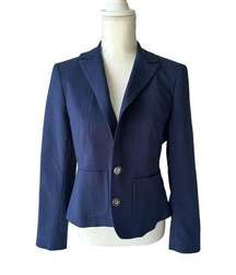 NY & Company Womens Navy Blue Jacket Blazer Size 12 P